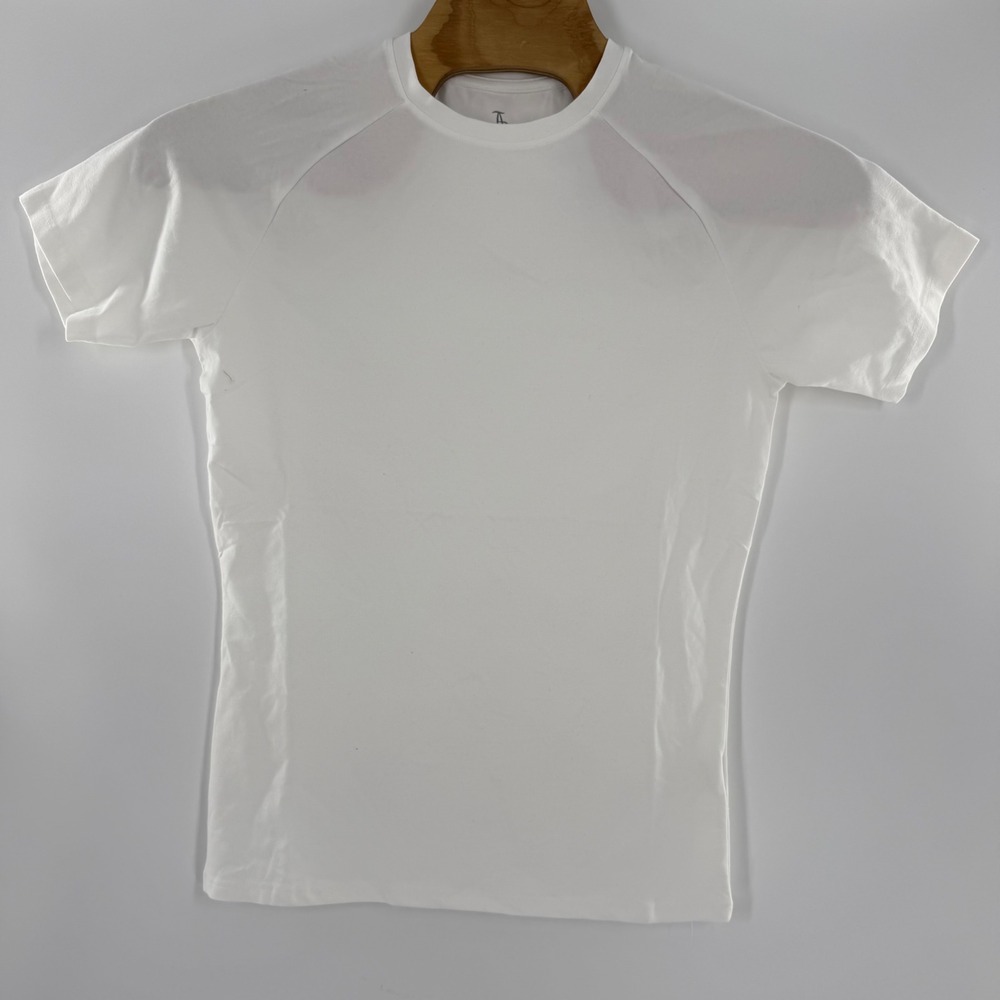 Tailored Athlete Muscle Fit Basic T-Shirt White Mens Large Raglan Sleeve Tee